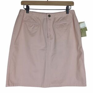 LIZ CLAIBORNE Twill Skirt Think Pink Blush Minimalist Capsule Wardrobe 10 NWT